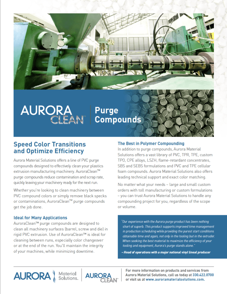 Partner with us for your custom purge materials