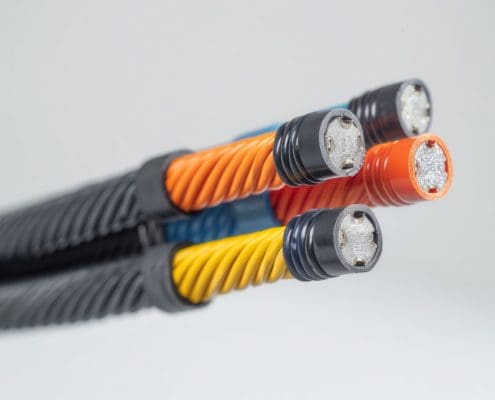 Aurora’s materials for armored cable systems provide rugged jacketing with high tensile strength and flame resistance.