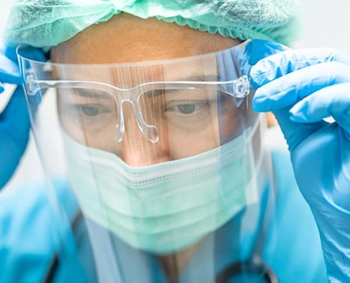 Aurora Material Solutions offers durable, high-quality ETP/PC polycarbonate for PPE face & eye protection