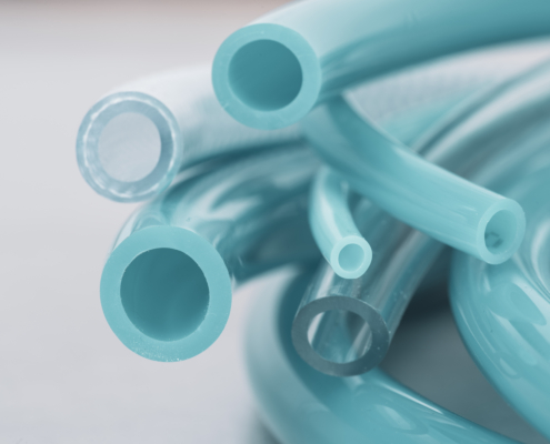 Aurora Material Solutions - Our thermoplastics & polymer formulations for food processing hoses & beverage transfer systems require strict compliance with NSF & food-grade regulations.