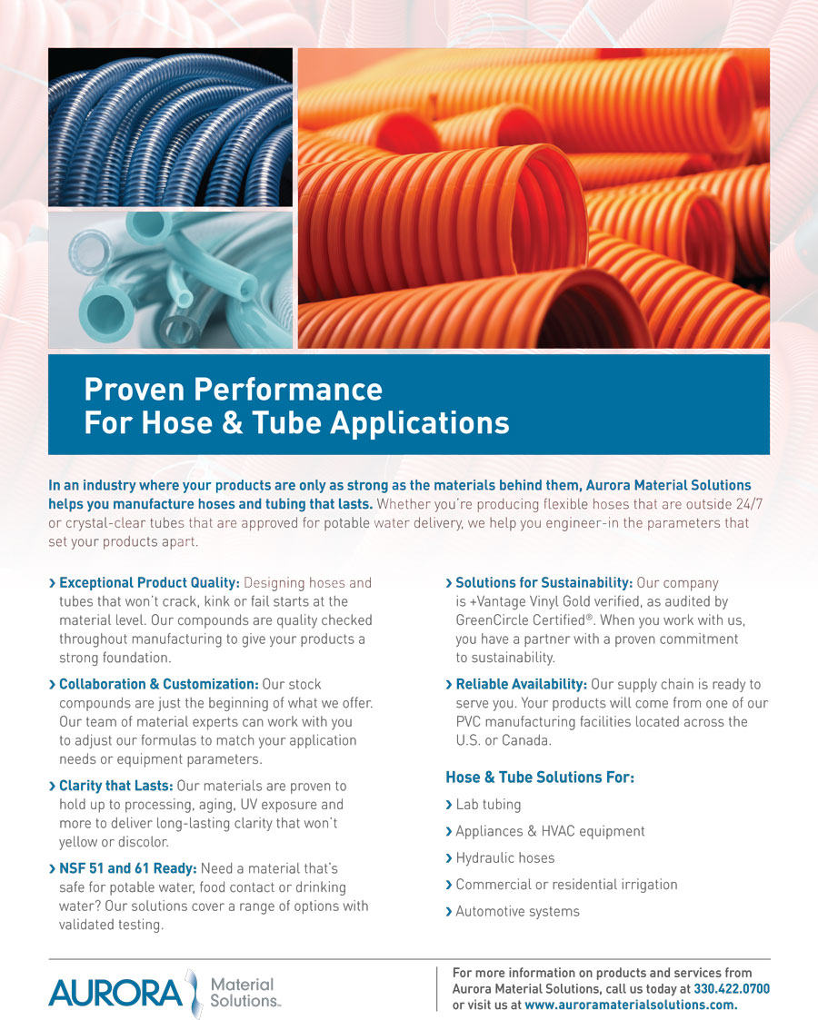 Partner with us for durable, high-quality ETP/PC polycarbonate for hose & tube applications.